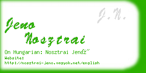jeno nosztrai business card